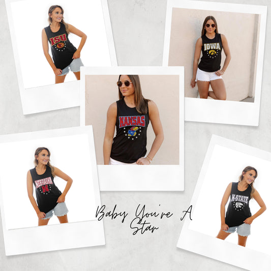 BABY YOU'RE A STAR RACERBACK TANK TOP