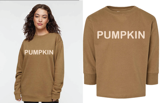 PUMPKIN Crewneck Sweatshirt - Coyote Brown