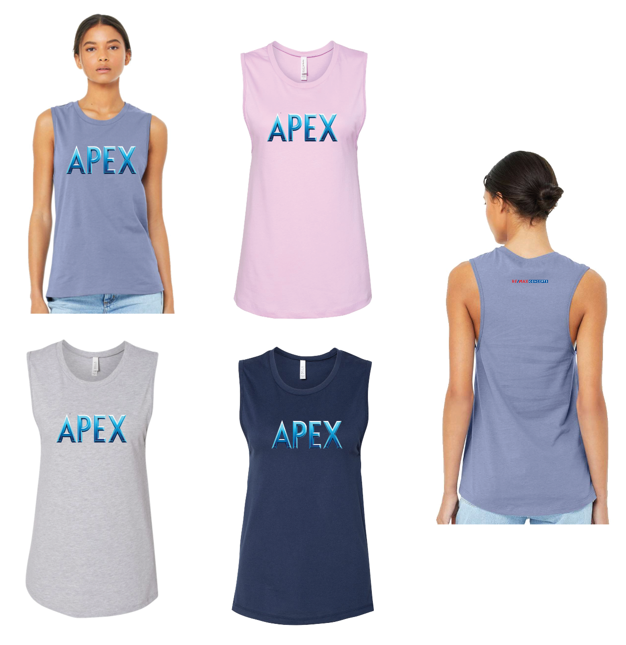 BELLA + CANVAS - Women's Jersey Muscle Tank - APEX Full Chest/Remax Neck